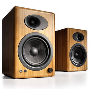 A5+ 2-Way Bookshelf Speakers (Natural Bamboo, Pair)