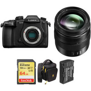 Lumix GH5 Mirrorless Camera with 12-35mm f/2.8 Lens and Accessories Kit