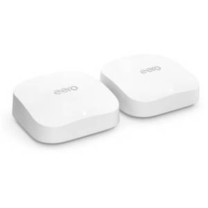 Pro 6E AX5400 Wi-Fi 6E Tri-Band Gigabit Mesh System (Router, 1 Extender, White)
