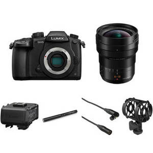 Lumix GH5 Mirrorless Camera with 8-18mm Lens and Microphone Kit