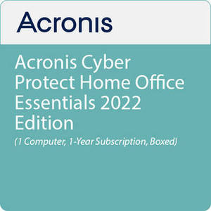Cyber Protect Home Office Essentials Edition (1 Windows or Mac License, 1-Year Subscription, Boxed)