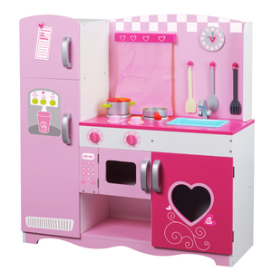 Wood Pink Play Kitchen