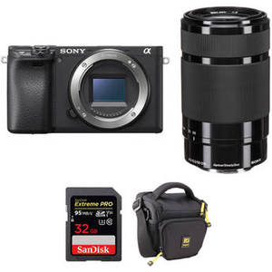 a6400 Mirrorless Camera with 55-210mm Lens and Accessories Kit