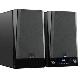 Prime Wireless Pro 2-Way Active Wireless Bookshelf Speakers (Piano Gloss Black, Pair)