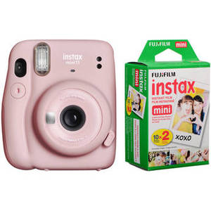 INSTAX MINI 11 Instant Camera Kit with Twin Pack of Film (Blush Pink, 20 Exposures)