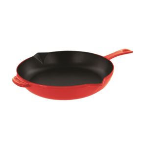 Cast Iron 10" Fry Pan with Pour Spouts - Cherry