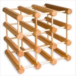 Wooden Modular Wine Rack 12-Bottle - Natural