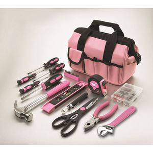 76-Piece Home Repair Tool Set - Pink