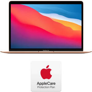 13.3" MacBook Air M1 Chip with Retina Display (Late 2020, Gold) and AppleCare+ Protection Plan