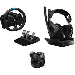 G923 TRUEFORCE Sim Racing Wheel and Pedals Kit with Driving Force Shifter and A50 Wireless Headset (Windows, Xbox Series X|S, Xbox One)