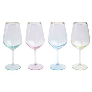 Rainbow 4-Piece Wine Glasses