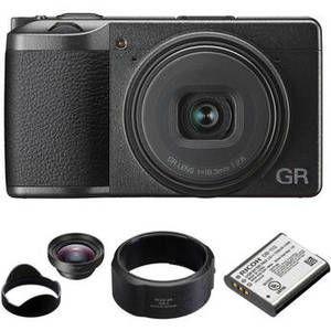 GR III Digital Camera with GW-4 Wide Conversion Lens & Battery Kit