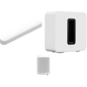 Beam Soundbar Gen 2, One SL Pair, and Sub Wireless Subwoofer Kit (White)