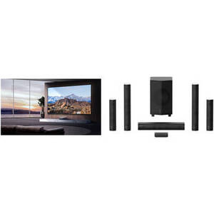 L9G 3000-Lumen XPR 4K DLP Projector with 120" Screen & CineHome Pro 5.1-Channel Wireless Speaker System Kit