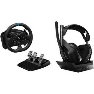 G923 TRUEFORCE Sim Racing Wheel and Pedals Kit with ASTRO A50 Wireless Gaming Headset (Windows, PS4, PS5)