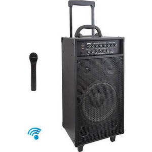 800W Wireless Rechargeable Portable Bluetooth PA System with Wireless Mic