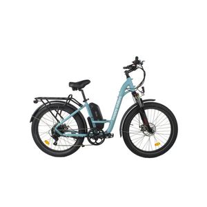Happy Camper Step-Thru Electric Cruiser Bike - Blue