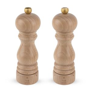 Paris U'Select 18cm Manual Salt and Pepper Mill Duo - Natural