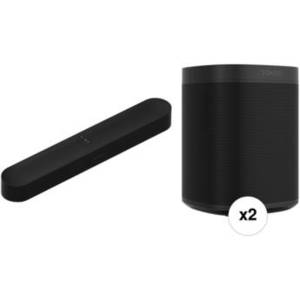 Beam Soundbar and Pair of One SL Wireless Speaker Kit (Black, Gen 2)