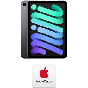8.3" iPad mini and AppleCare+ Protection Plan Kit (6th Gen, 64GB, Wi-Fi + 5G LTE, Space Gray)