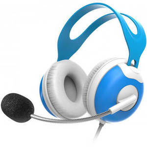 KH910 Kids Headphones with Boom Mic (Blue)