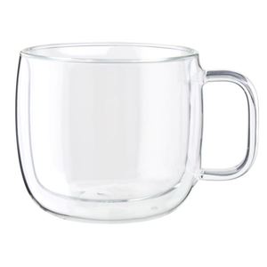Sorrento Plus 2-Piece Double-Wall Glass Cappuccino Mug Set