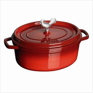 Cast Iron 5.75 Qt. Coq Au Vin Cocotte - Cherry
