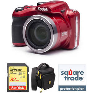 PIXPRO AZ421 Digital Camera Deluxe Kit (Red)