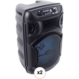 BOOM8 Rechargeable 8" Bluetooth LED Speaker Kit (Pair)