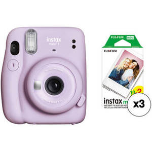 INSTAX MINI 11 Instant Camera with Three Twin Packs of Film Kit (Lilac Purple)