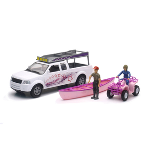 1:20 Camping Adventure Pickup with Pink ATV