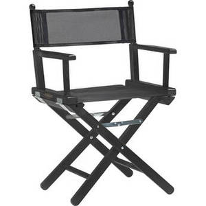 Short Director's Chair (18.9", Black Frame, Plastic Coated)