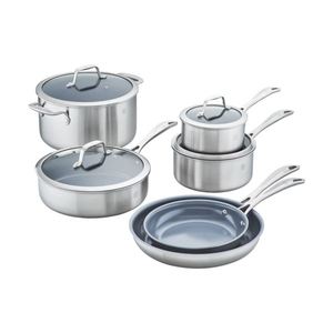Zwilling Clad CFX Stainless Steel Non-Stick 10-Piece Cookware Set