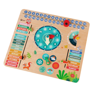 Wood Forest Calendar and Clock