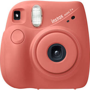 Instax Mini 7+ Instant Film Camera (Coral)