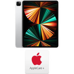 12.9" iPad Pro and AppleCare+ Protection Plan Kit (Mid 2021, 2TB, Wi-Fi + 5G LTE, Silver)
