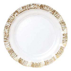 Rufolo Glass Gold Service Plate Set of 4