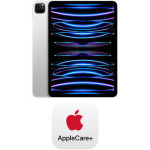 11" iPad Pro M2 Chip and AppleCare+ Protection Plan Kit (Late 2022, 1TB, Wi-Fi + 5G LTE, Silver)