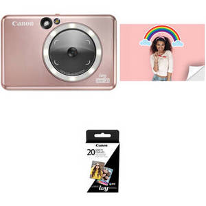 IVY CLIQ+2 Instant Camera / Printer with 20 Sheets of Paper Kit (Rose Gold)