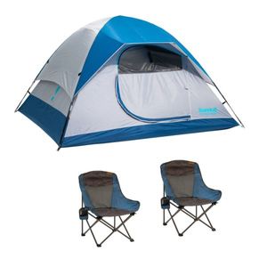 Tetragon NX 4 Frontcountry Tent plus Lowrider Chairs Package