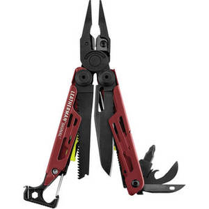 Signal Multi-Tool with Black Nylon Sheath (Crimson, Clamshell Packaging)