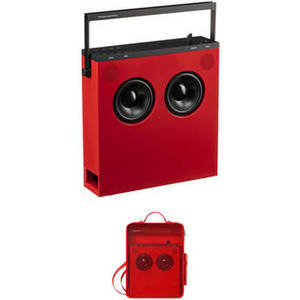 OB-4 Magic Radio Portable Bluetooth Radio and Speaker with Mesh Bag Kit (Red)