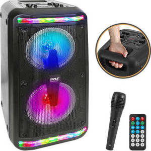 PPHP266B Dual 6.5" 2-Way 500W Portable Bluetooth PA Speaker with Light Show