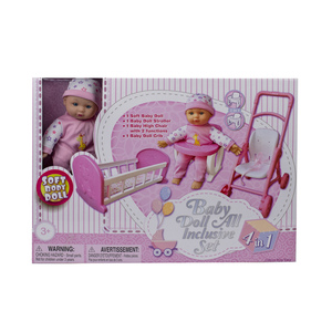 13" Soft body Doll 4 in 1 Set