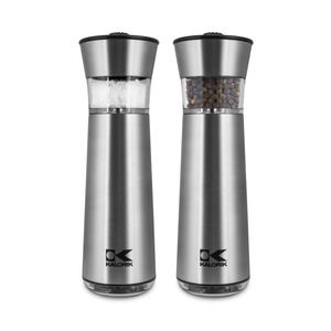 Gravity Salt and Pepper Grinder Set - Stainless Steel