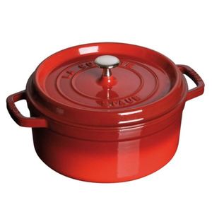 Cast Iron 7 Qt. Round Cocotte - Cherry