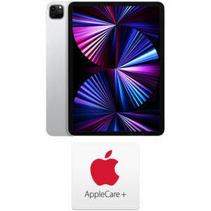 11" iPad Pro and AppleCare+ Protection Plan Kit (Mid 2021, 128GB, Wi-Fi Only, Silver)