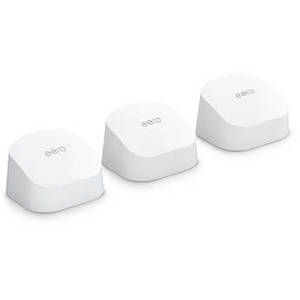 6 AX1800 Wi-Fi 6 Dual-Band Gigabit Mesh System (Router, 2 Extenders, White)