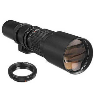 500mm f/8 Manual Focus Telephoto Lens with T-Mount Adapter for Nikon F-Mount Kit