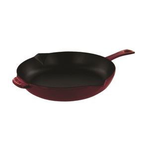 Cast Iron 12" Fry Pan with Pour Spouts - Grenadine